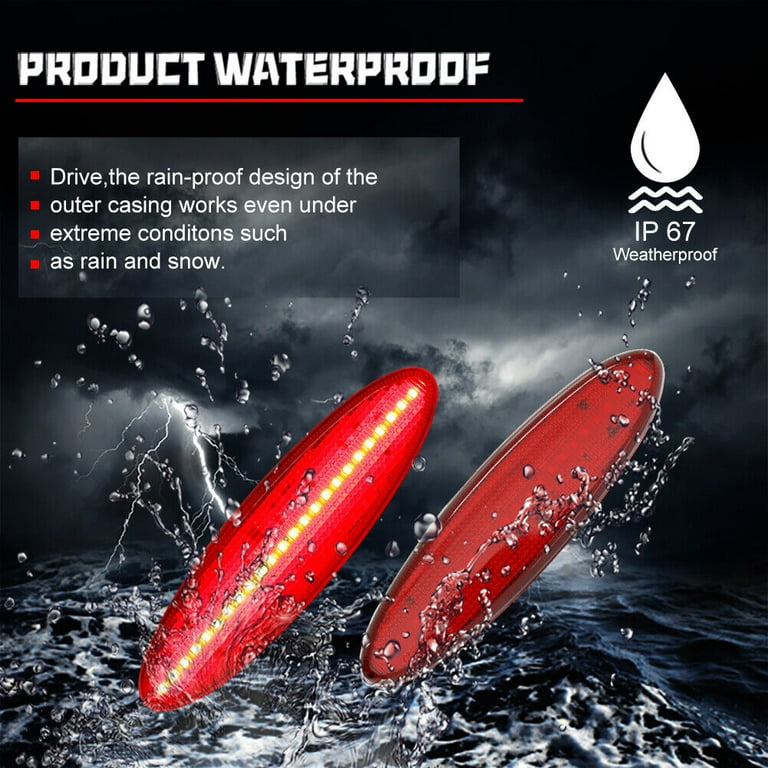 Fanalini Laterali LED Fumé Per Chevrolet Corvette C5 (1997-2004) - Rosso, Omologati DOT/SAE