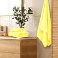 thumbnail image 3 of MALLONI HOME Ultra Soft 3 Pack Cotton Towel Set, Contains a Bath Towel 28x55 inch, a Hand Towel 16x24 inch & a Wash Coth 12x12 inch, Ideal Everyday use, Compact & Lightweight - Lime Yellow, 3 of 6