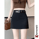 thumbnail image 5 of Vestido mini de cintura alta A-lineslims suaviza tu silueta Nueva llegada 2024 Falda pequeña para mujer Control de abdomen Gris, 5 of 5
