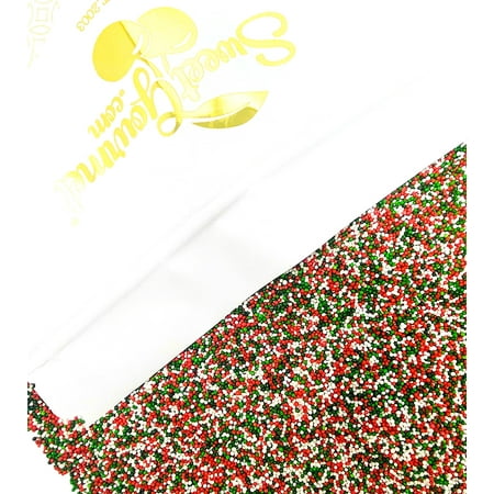 Christmas Mixes SweetGourmet Jingle Mix | Red Green White Christmas Nonpareils | 3 Pounds ()