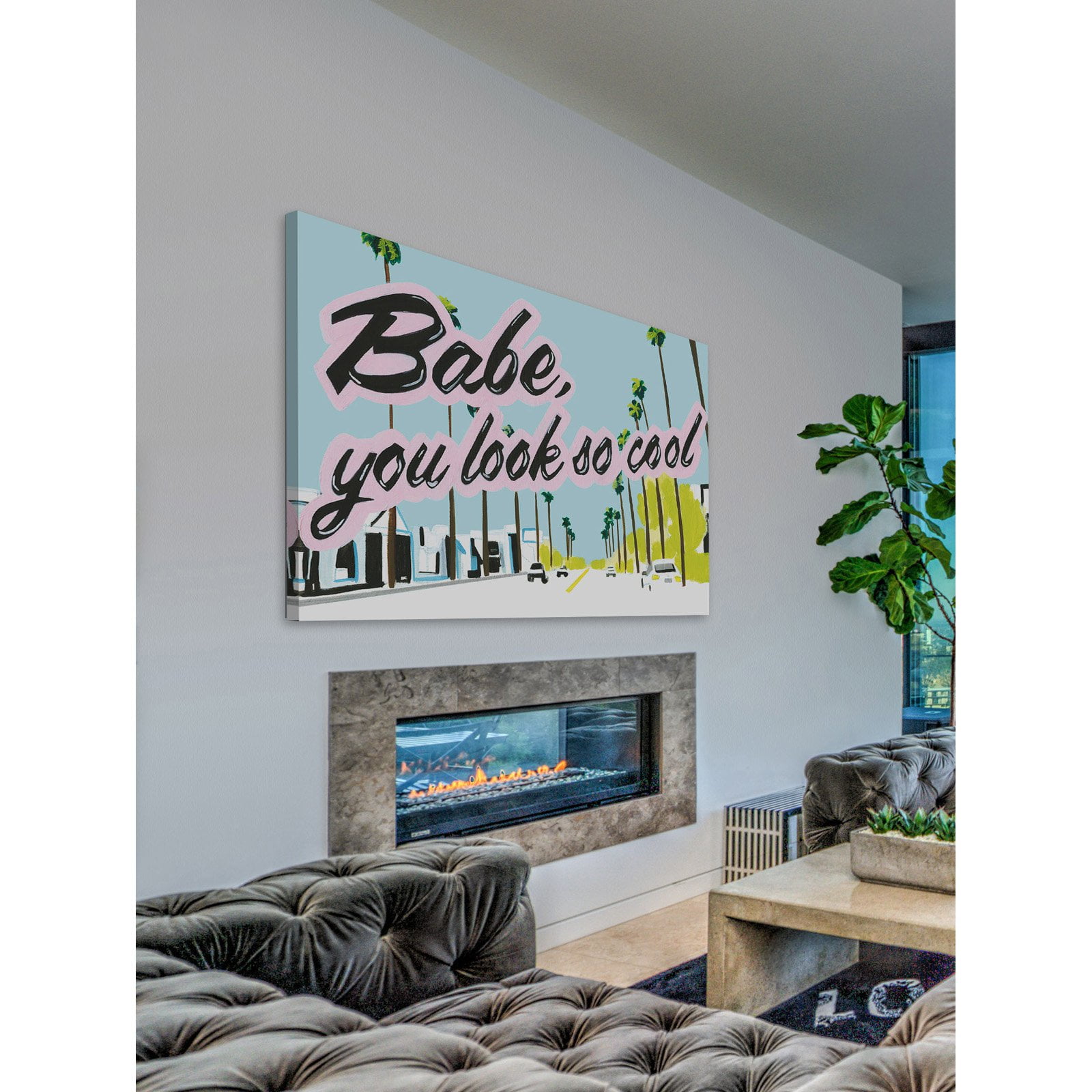 Marmont Hill "LA Babe" by Molly Rosner Painting Print on Wrapped Canvas