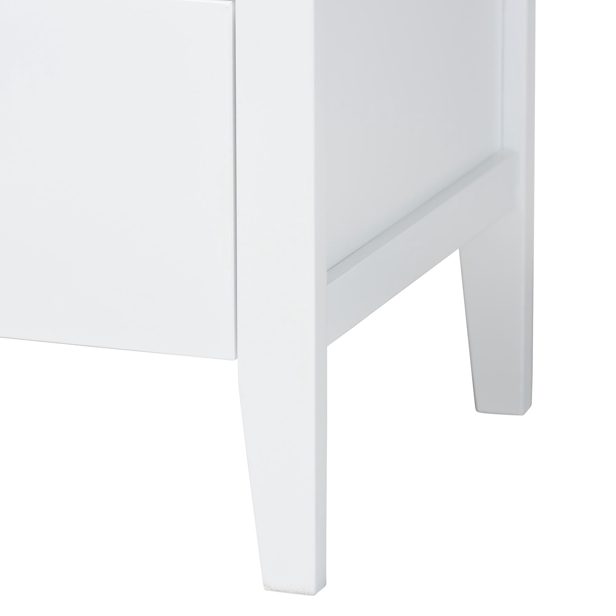 Baxton Studio Lara Modern Bedroom Set, 3-Piece, Twin, White