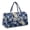 Blue Tropical Palm Tree Flower, variant on Spaltter Jamaican Flag Print Quilted Duffel Bags for Women Men Weekender Bag with Zipper Pockets Lightweight Overnight Luggage Gym Bags for Workout