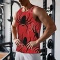 thumbnail image 5 of Fuzoiu Spider Print Men's Workout Tank Tops,Sleeveless Gym Shirt Quick Dry,Fitness Bodybuilding T-Shirt,Muscle Athletic Workout Tee-Large, 5 of 7