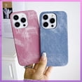 thumbnail image 6 of Canvas Denim Half Wrap Phone Case, Fashionable and Creative, Large Hole Design, Anti-Drop, for iPhone 15 14 13 12 11 Pro Max Mini XS XR 7 8 Phone Case (Blue,iPhone 11 Pro Max), 6 of 8