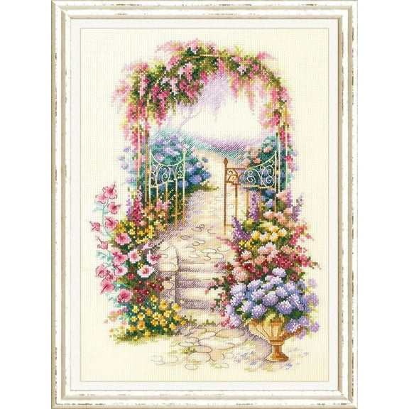 Entrance to the Garden Cross Stitch Kit by Magic Needle