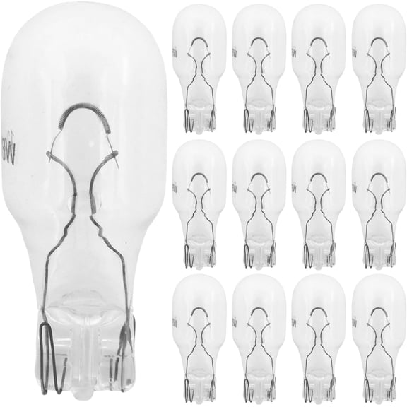 PLUHKN-12 Pack 18 Watt T5 T10 Landscape Light Bulbs,12 Volt Low Voltage Clear Incandescent Light Bulb for Outdoor Landscape Lighting,RV, Under Cabinet Light Bulbs,Warm White Wedge Bulb