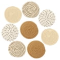 thumbnail image 4 of Minkissy Round Woven Coasters for Home Use Cotton 8Pcs 0.3X4.3In, 4 of 8