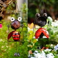 GDF Solar Lady Bugs MMF7 Swing Metal Ladybug Hanging Animal Garden