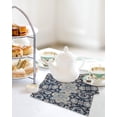 thumbnail image 4 of Blue Boho Kitchen Dish Towels for Drying Dishes Set of 3, Modern Geometric Abstract Art Vintage Waffle Weave Microfiber Hand Tea Bathroom Towels Quick Dry & Absorbent Towel 12x12, 4 of 7