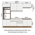 thumbnail image 3 of Cocina Integral 270cm Marrón/Blanco Glamy Madesa 13, 3 of 5