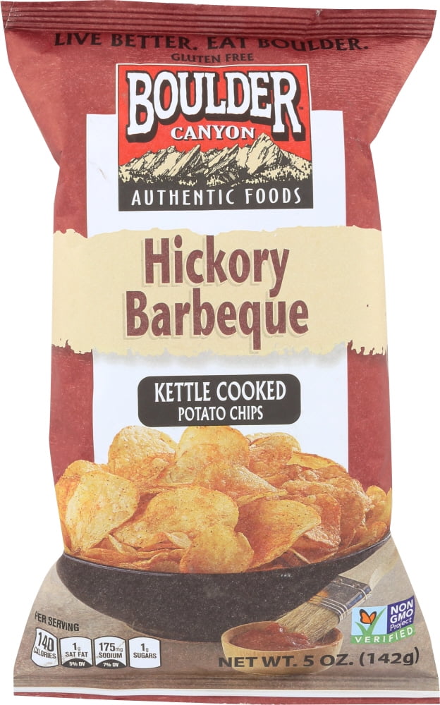 Hickory Barbeque Kettle Cooked Potato Chips, 5 oz （Pack of 3）