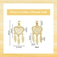 thumbnail image 2 of Rhinestone Dancer Charms Ballet Charms with Open Jump Ring Cubic Zirconia Charms for Jewelry Making Clear, 2 of 9