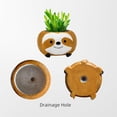 thumbnail image 5 of Maceta sonriente con orificio de drenaje, bonitos adornos para maceta de resina, decoración verde de escritorio para el hogar, jardinería, 5 of 5