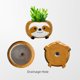 thumbnail image 5 of Maceta sonriente con orificio de drenaje, bonitos adornos para maceta de resina, decoración verde de escritorio para el hogar, jardinería, 5 of 5