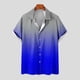 thumbnail image 2 of Mens Manga Corta Botón Abajo Camisas Botones Casuales Imprimir Blusa Turndown, 95% Poliéster 5% Camisa de Spandex para la Fiesta, Negocios Y Diario, 2 of 5