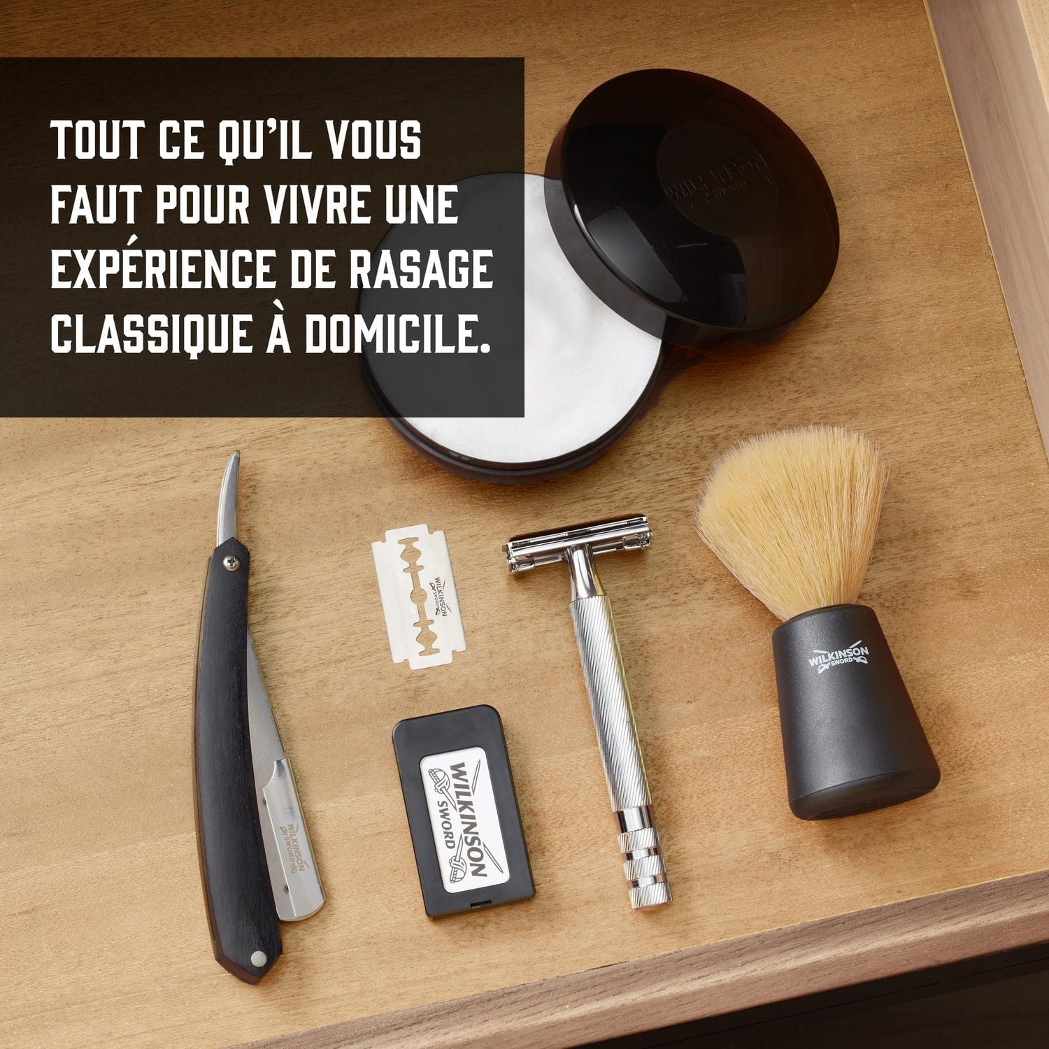 Savon à raser en bol pour rasage à l’ancienne de marque Wilkinson Sword 125 g