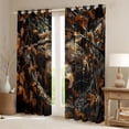 thumbnail image 2 of Feelyou 3D Rustic Bear Black Out Curtains, Tree Leaf Curtains Pack of 2 (42x63 Each), 2 of 6