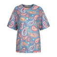 thumbnail image 4 of Pntutb Blusa de manga corta con estampado de manga corta vintage para mujer Pntutb Pntutb-3339, 4 of 9