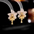 thumbnail image 6 of New Temperament Fashion Earrings Copper Inlaid Colored Zirconium Earrings Women's 925 Silver Needles Full of Zirconium Inlaid Flower Stud Earrings, 6 of 12