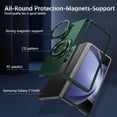 thumbnail image 6 of Magnetic Case for Samsung Galaxy Z Fold 5 Case with Kickstand & Ring Holder, [Compatible with MagSafe Charging] Slim Ultra PC Back Scratch-Resistant Military Grade Shockproof Case, Green, 6 of 14
