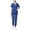 Dark Blue, variant on Womens Scrubs Medical Scrub Set Stretch Short Sleeve Cleaning Clothes for Housekeeping Scrubs Sets Uniform