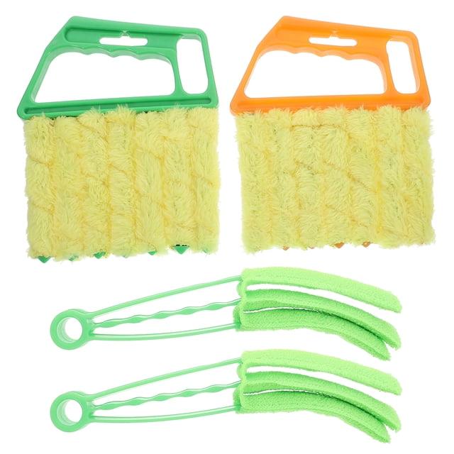 KAKOWELY window seal cleaner 1 Set Window Blind Cleaner Tool Blind Cleaner Duster Tool 7 Finger Dusting Brush Handheld Mini Duster Brush For Air Conditioner Blinds Fan Housekeeping Car Vent