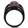 thumbnail image 2 of Womens Black Ring Anillo Para Mujer Stainless Steel Ring with Top Grade Crystal in Amethyst Genevieve, 2 of 4
