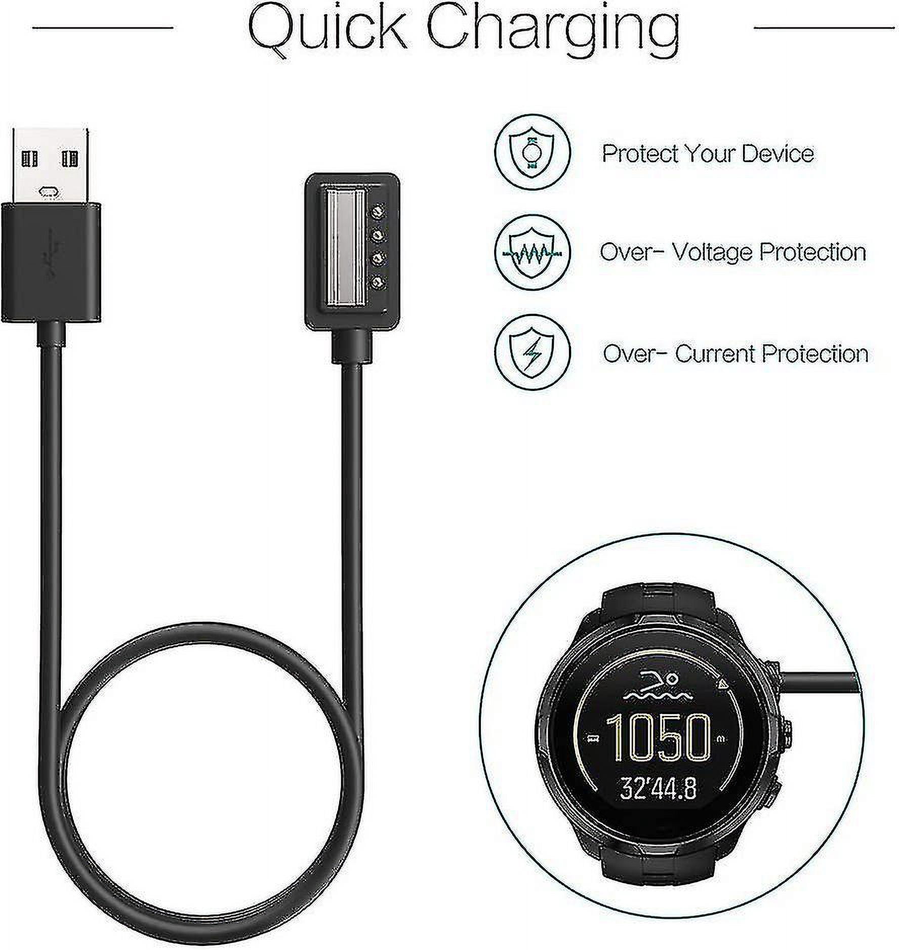 Câble De Charge Magnétique Pour Montre Suunto - 100 Cm - Compatible 9, Spartan, D5 - 9