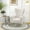 White, variant on UIXE Modern Accent Chair for Living Room Velvet Sherpa Armchair,White Comfy Arm Sofa Chair