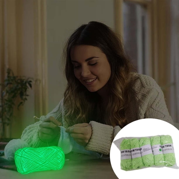 Hilos luminosos In The Dark Yarns, tejidos a mano, hilo tejido en la oscuridad