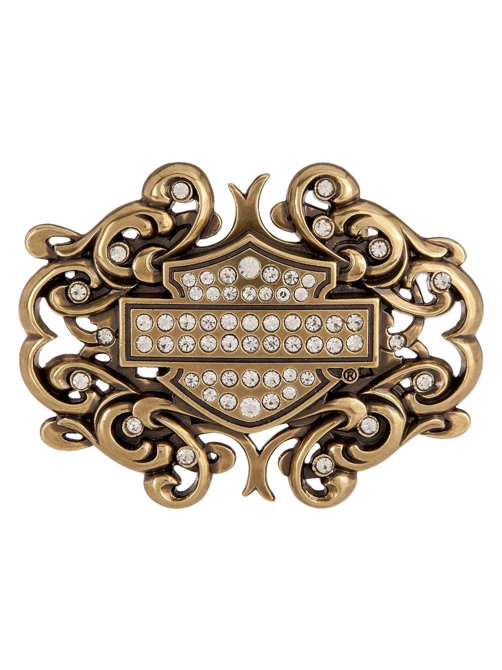 HarleyDavidson Women's 14 Karat Embellished Classic B&S Belt Buckle