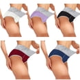 thumbnail image 2 of WZXFASHION Women Solid Color Patchwork Briefs Panties Underwear Knickers Bikini Underpants Intimates Multicolor L, 2 of 9