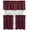 Burgundy Wine, variant on Native Fab Kitchen Window Curtain Tiers Valance Set 100% Cotton - Rod Pocket Style 3 Piece - Black