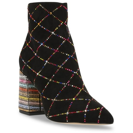 

Betsey Johnson Womens Kassie-R Faux Suede Rhinestone Ankle Boots