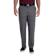 Men's Haggar® Cool Right® Performance Flex Classic-Fit Flat-Front Pants Color: Heather Gray Size: 38X32