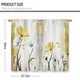 thumbnail image 2 of Rustic Farmhouse Yellow Daisy Kitchen Curtains Watercolor Floral Flower Small Short Cafe Window Curtains Butterfly Country Bathroom Drapes Treatment Tier Curtains 2 Panels (27.5x36 Inch), 2 of 6