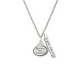 thumbnail image 2 of Delight Jewelry Silvertone Keep Calm and Travel On Silvertone Live the Life You Have Imagined Bar Charm Necklace, 23", 2 of 4