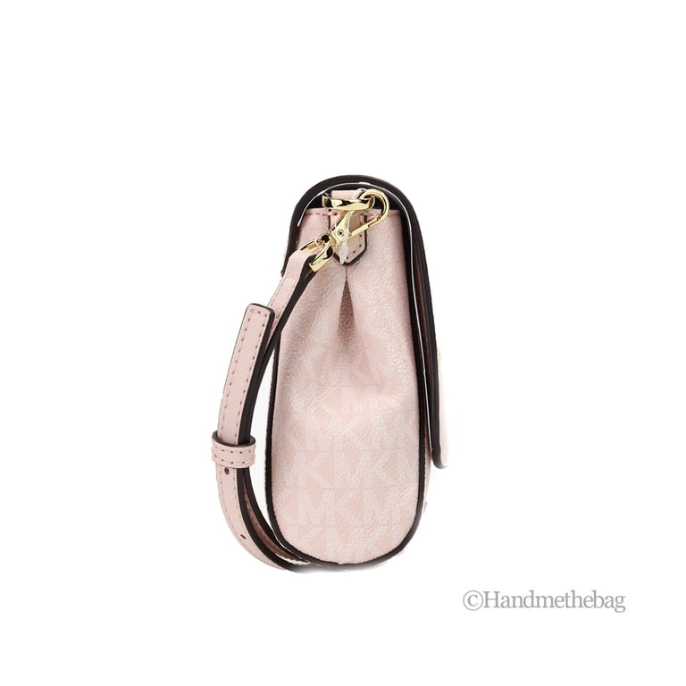 Michael Kors Jet Set Medium Powder Blush PVC Convertible Pouchette 