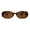 Tortoise Brown, variant on Narrow Oval Clout Style Mod Plastic Womens Sunglasses Tan Brown