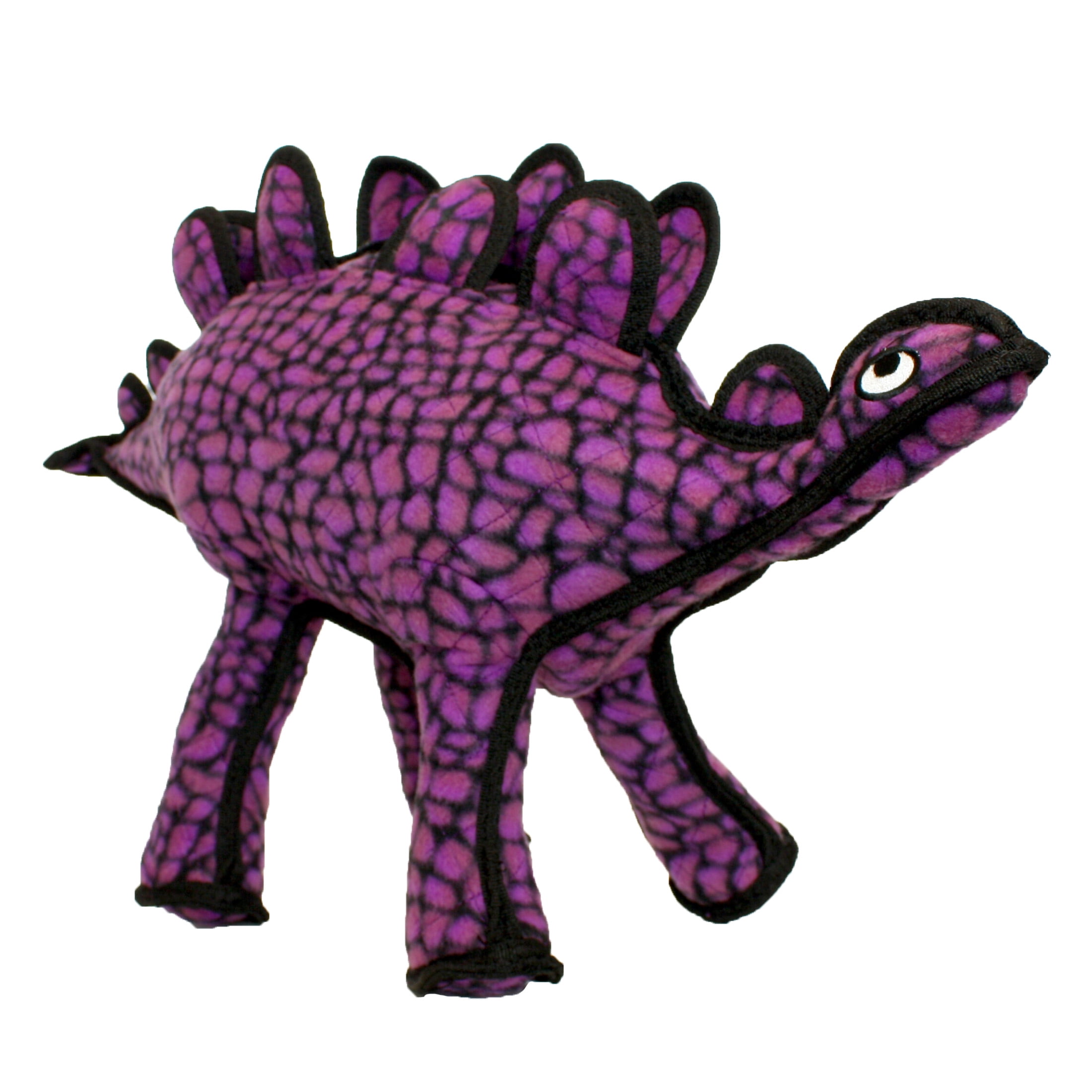 Tuffy Dinosaur Stegosaurus Durable Plush Squeaker Dog Toy