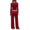 thumbnail image 3 of New Fashion Women's Casual Sets Long-sleeved T-shirt Wide-leg Trousers Sportswear Women's Clothing conjuntos de pantalones, 3 of 3
