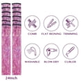 thumbnail image 2 of Hair Tinsel Clip in Dreamy Colorful Fairy Hair Tinsel Kit, 12 Pcs 24 Inch Glitter Clip in Hair Extensions for Girls Women Kids Christmas New Year Festival Party (Pink-Purple), 2 of 13