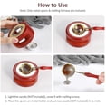 thumbnail image 4 of Wax Seal Kit, Wax Seal Stamp Warmer Stand With Wax Seal Spoon & Stamp Handle For Wedding Wax EnvelopeRed, 4 of 4