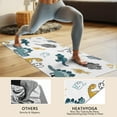 thumbnail image 4 of Colorful Dinosaurs Eggs Leaves Pattern Hot Yoga Mat Towel Non Slip for Hot Yoga - Quick-Drying Yoga Mat Cover with 4 Corner Pockets with Travel Bag - Hot Yoga Towel Non Slip 70"x26", 4 of 6