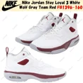 thumbnail image 1 of N I-K-E Jo r-dan Stay Loyal 3 White Wolf Gray Team Red FB1396-160 Men's Size, 1 of 6