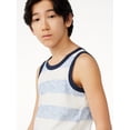 thumbnail image 6 of Free Assembly Boys Cotton Jersey Tank Tops, 2 Pack, Sizes 4-18, 6 of 7