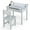 Grey, variant on Costway Toddler Craft Table & Chair Set Kids Art Crafts Table with Paper Roll Holder White