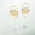 thumbnail image 2 of Belmont: Gold Rimmed Crystal White Wine Glasses (Set of 2), 2 of 3