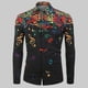 thumbnail image 4 of Hombres Casual Novedad Patrón de Nota Musical Camisa de Manga Larga Blusa Superior Para Fiesta, 4 of 4